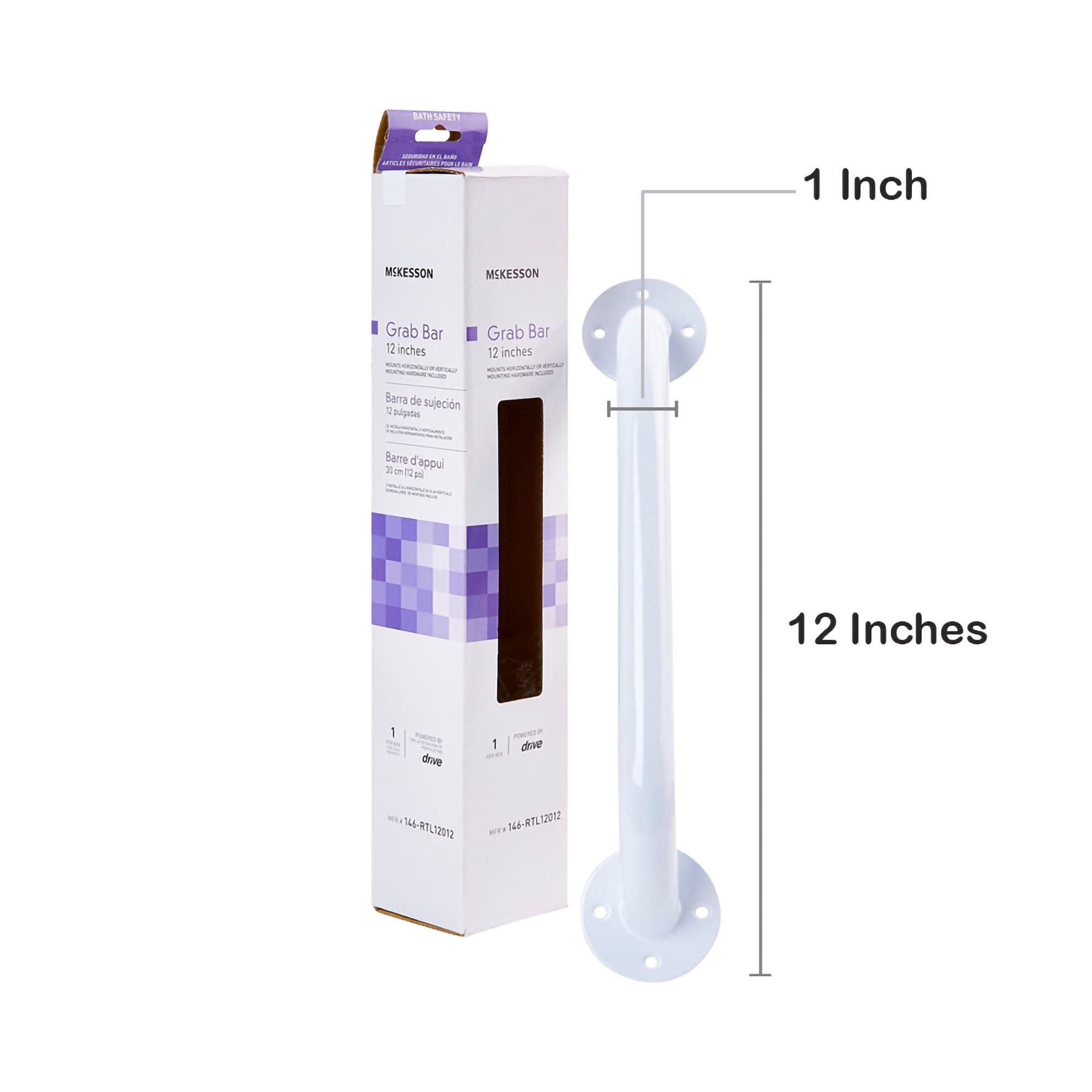 White Steel Wall Support Bar