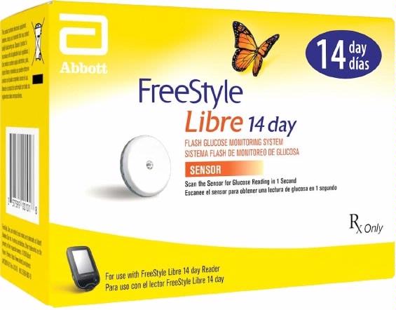 FreeStyle Libre 14-day Sensor-Side View of Packaging