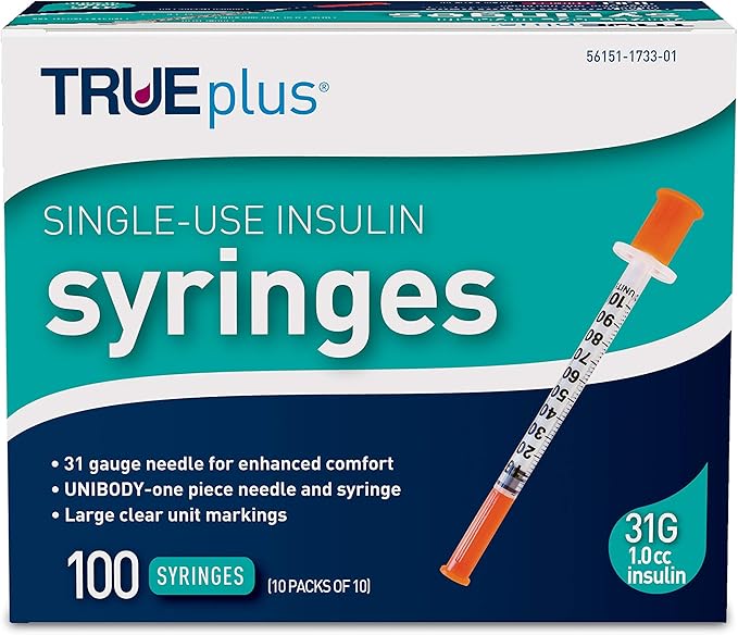 TRUEplus® Insulin Syringe-Packaging Front View