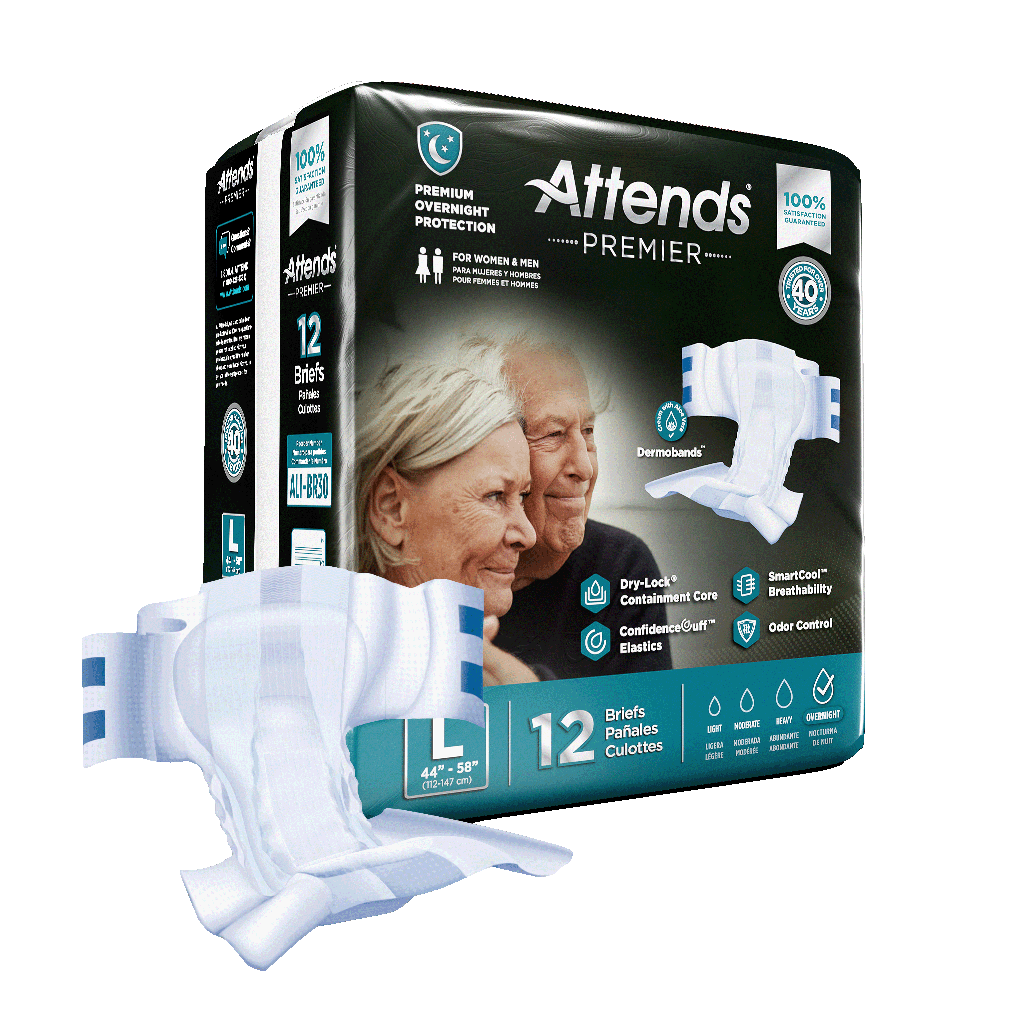 Attends Premier Briefs, Large, angled view