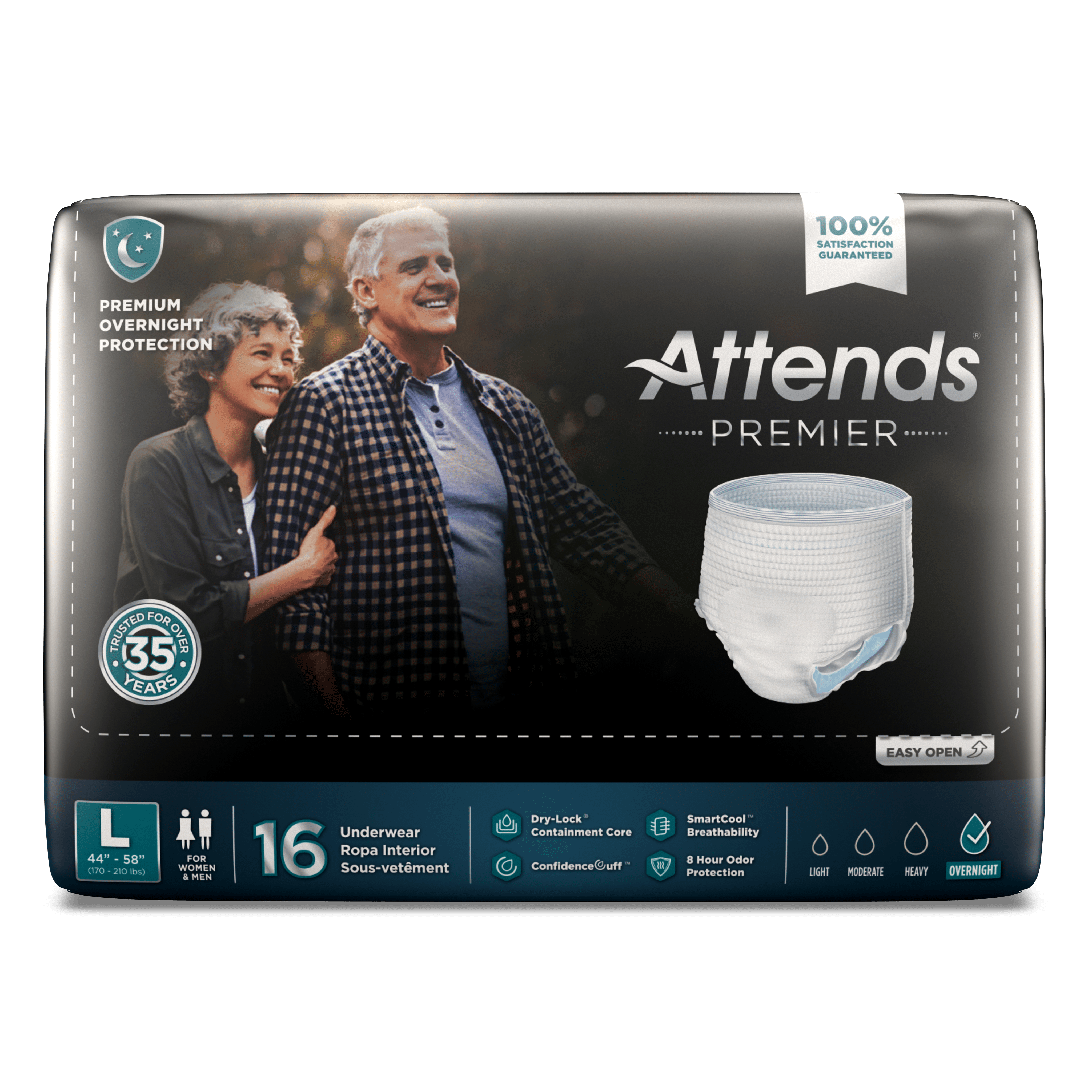 Attends Premier Underwear, Large, front