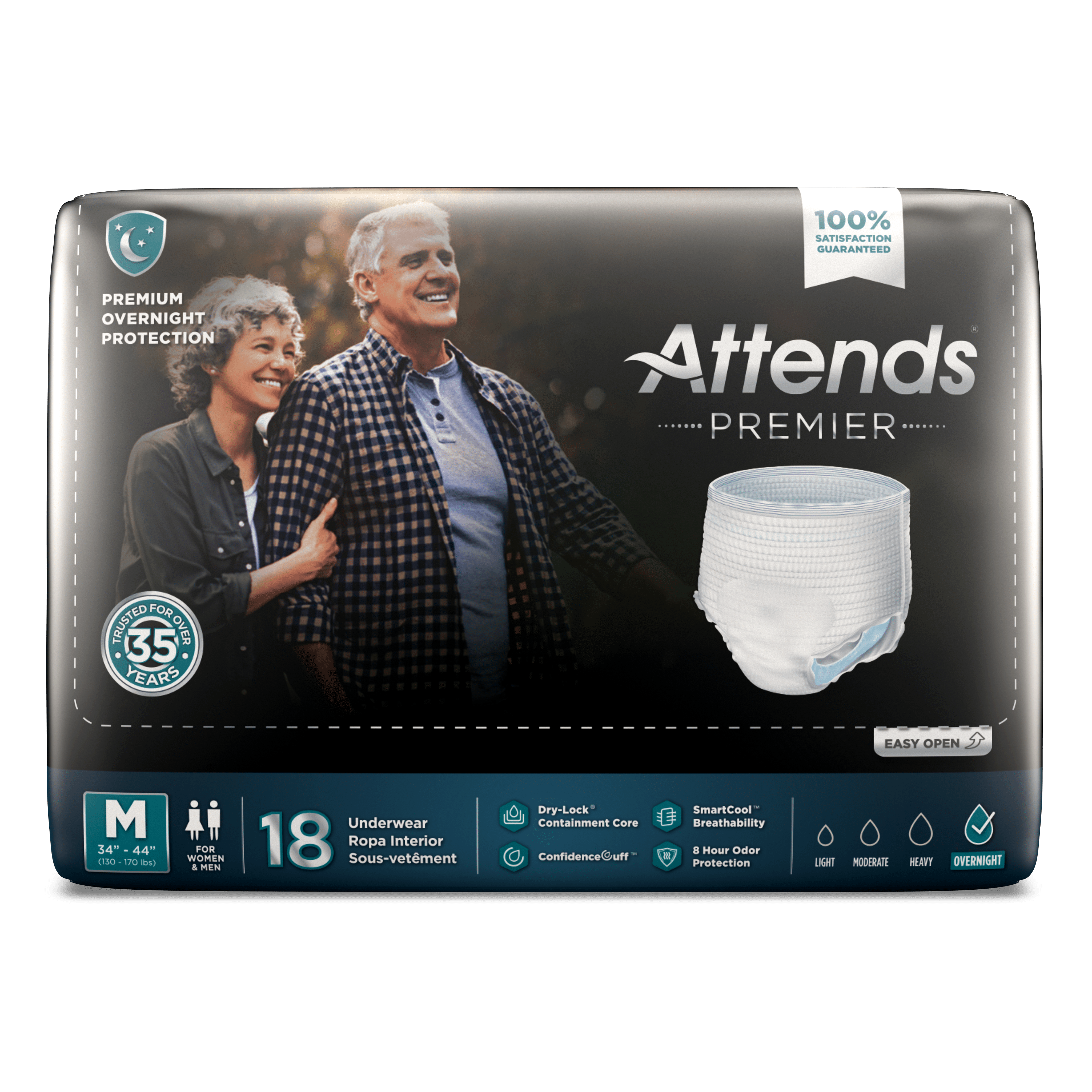 Attends Premier Underwear, Medium, front