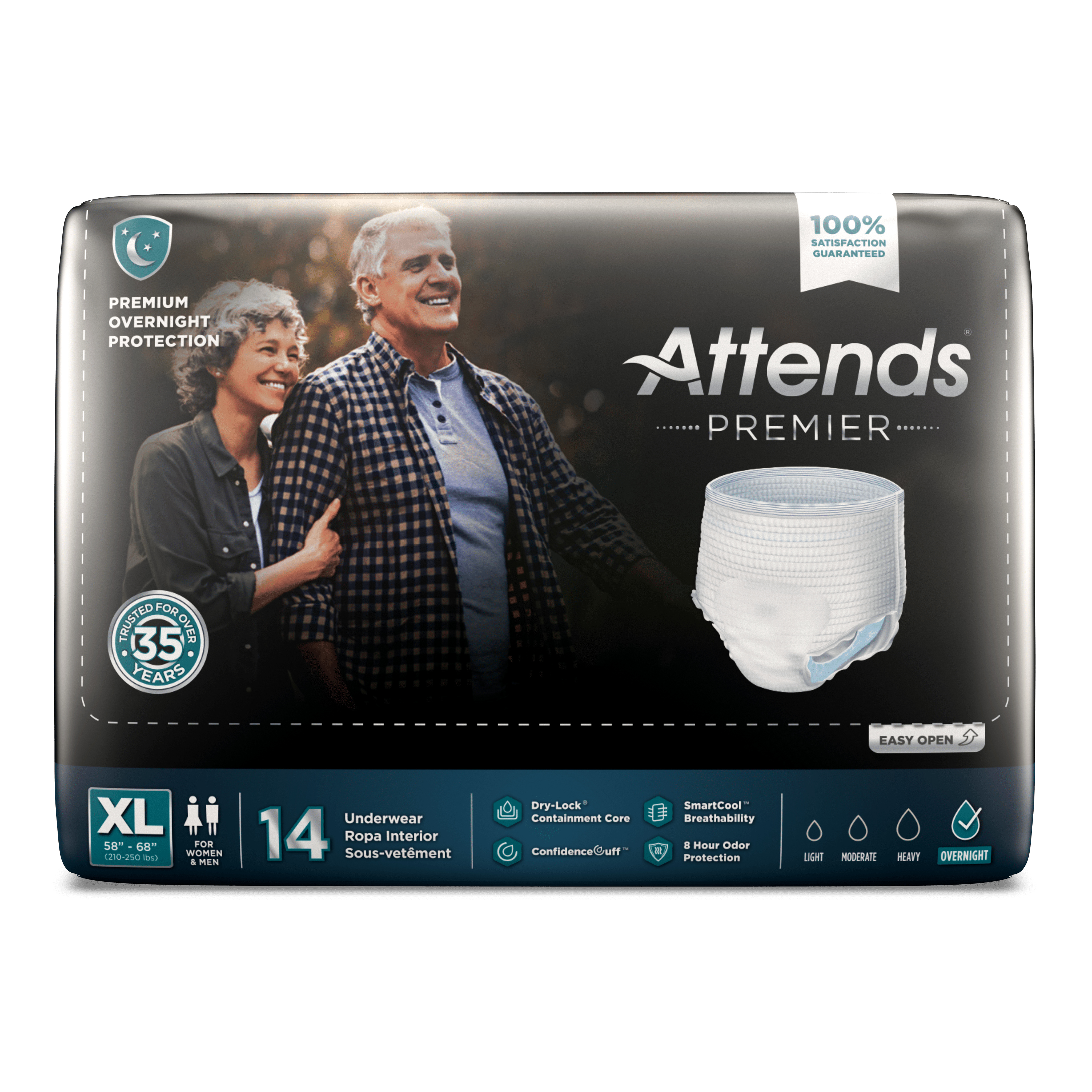 Attends Premier Underwear, XL, front
