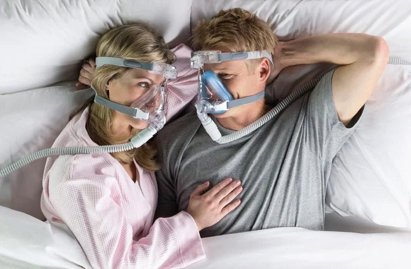 Philips Respironics Amara Full Face CPAP Mask with Headgear Starter Kit - In Use