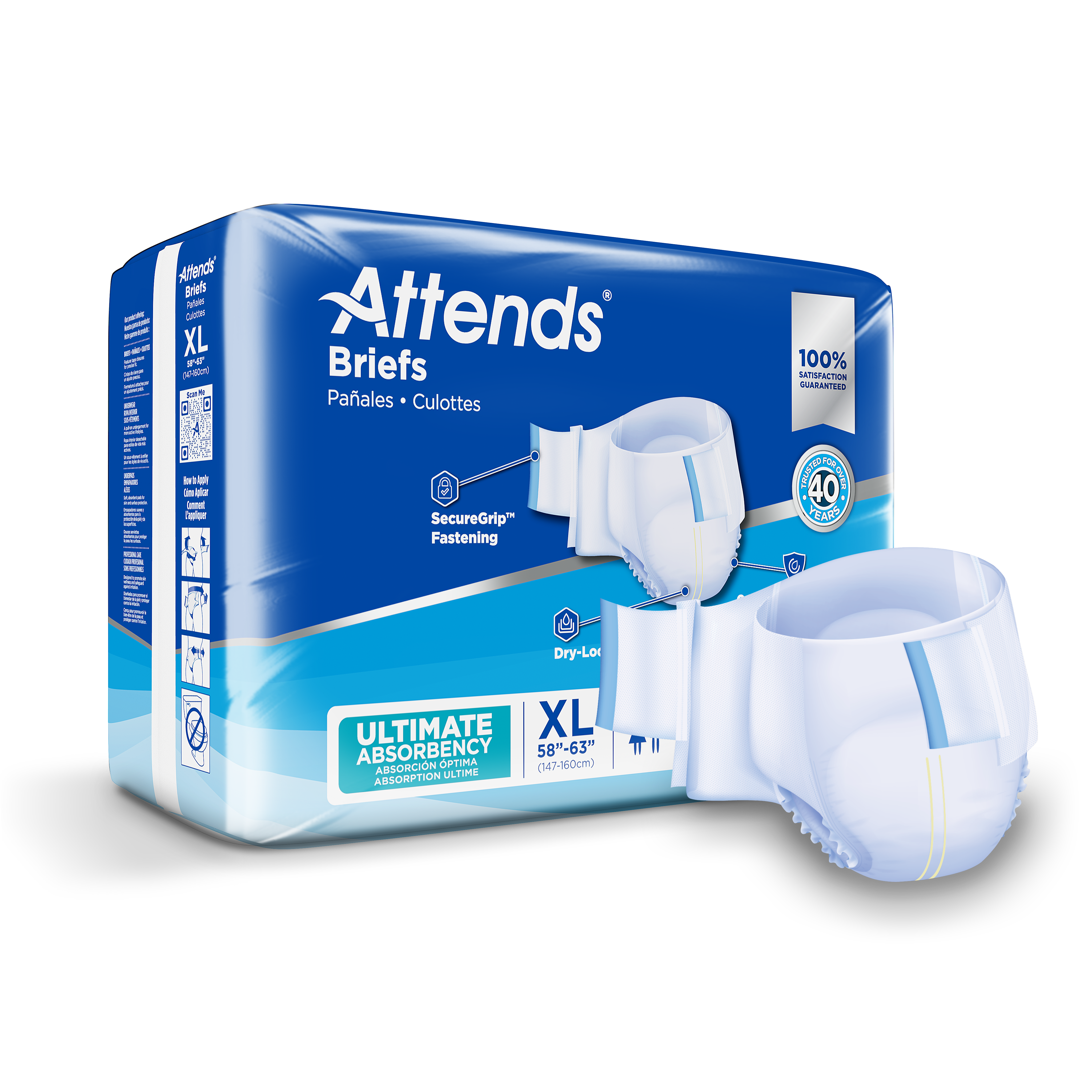 Attends Advanced Briefs, XL, angled view