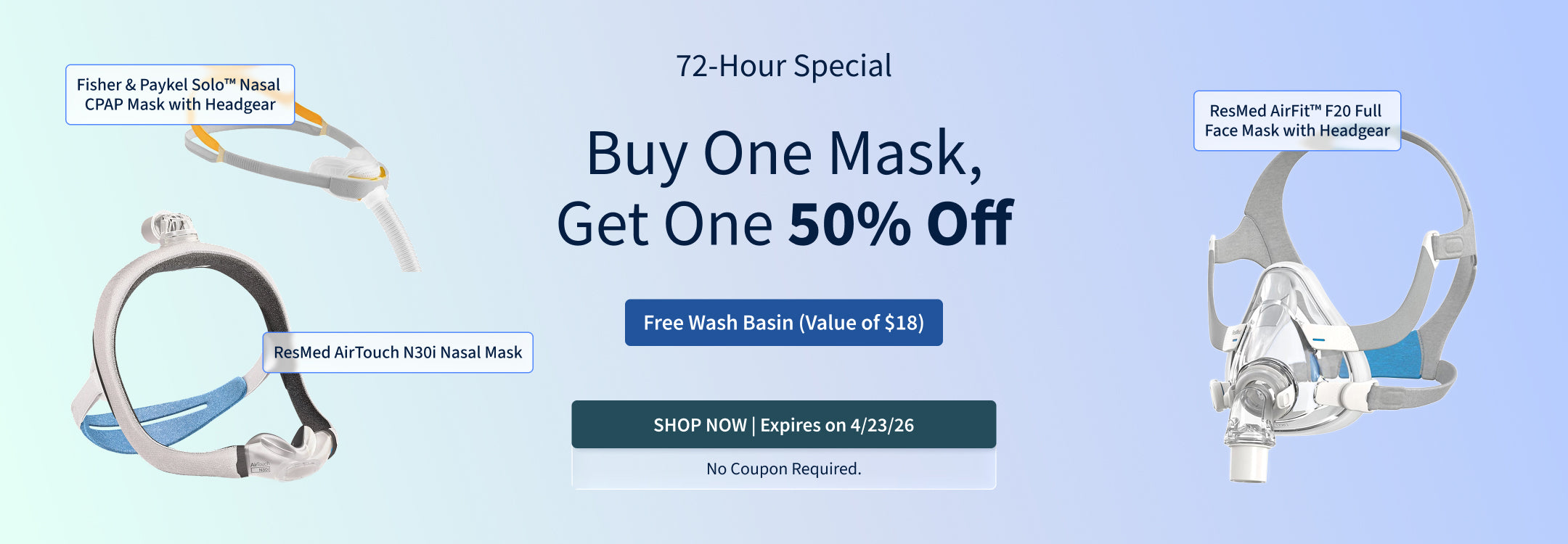 72-Hour Special. Buy One Mask, Get the Second at 50% off. Plus, free Wash Basin ($18 Value). Offer ends: 4/23/26. 72-Hour Special. Buy One Mask, Get the Second at 50% off. Plus, free Wash Basin ($18 Value). Offer ends: 4/23/26.