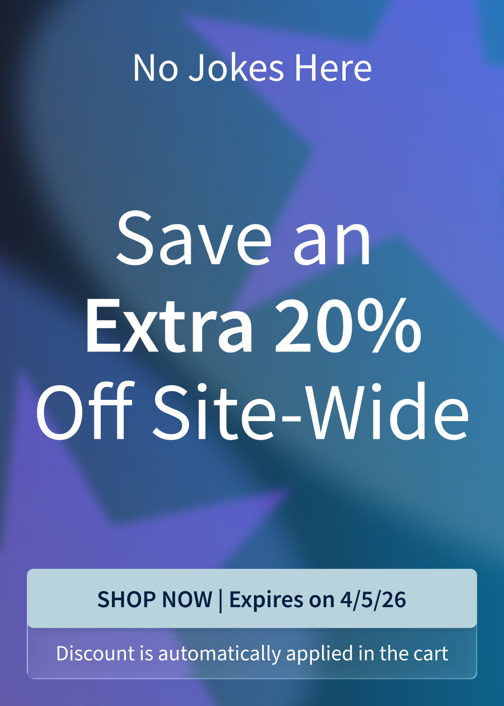 Save 20% Site-Wide this week. No coupons required. Offer ends 4/5/26. Save 20% Site-Wide this week. No coupons required. Offer ends 4/5/26.