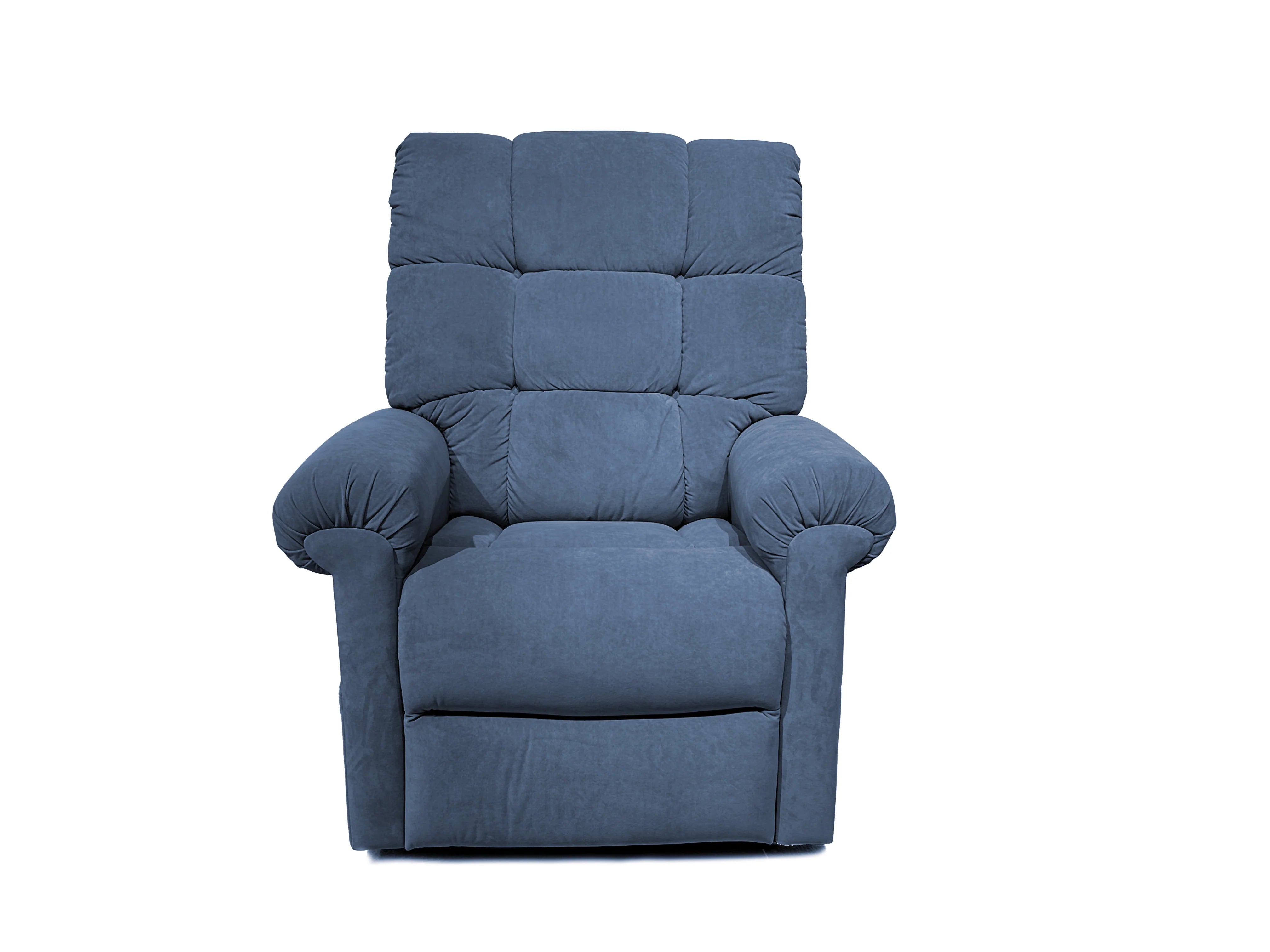 2 Zone Sleeping Chair-Microlux Front View Blue