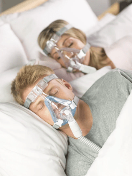 Philips Respironics Amara Gel Full Face CPAP Mask with Headgear - In Use