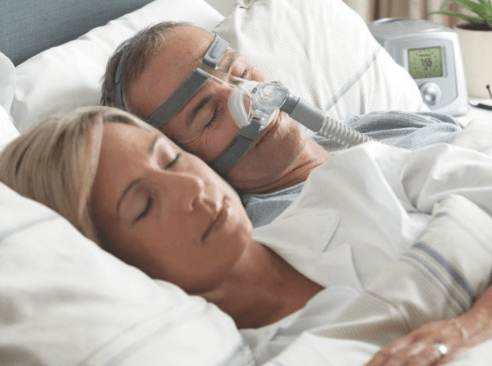 Fisher & Paykel Eson™ Nasal CPAP Mask with Headgear - In Use