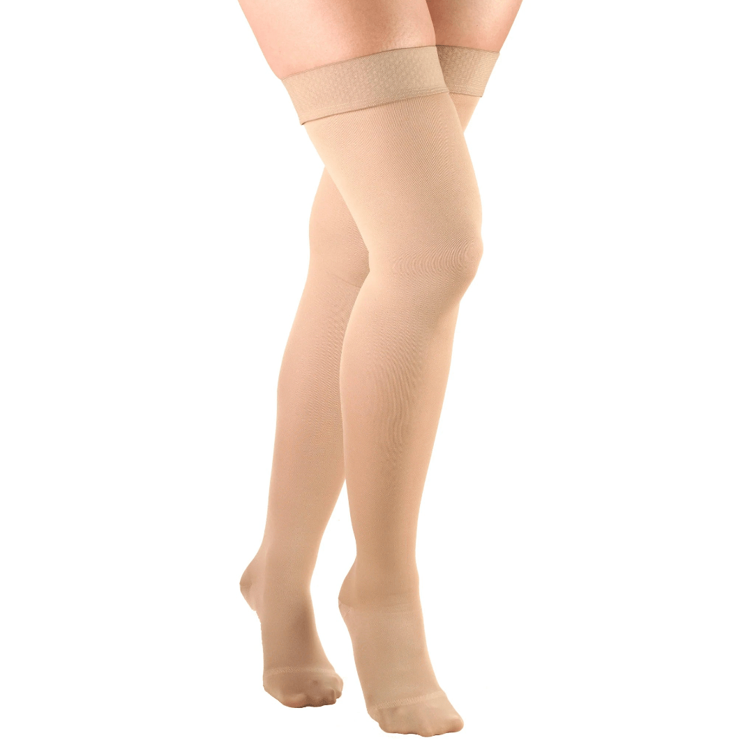 Thigh High Compression Stockings - Tan