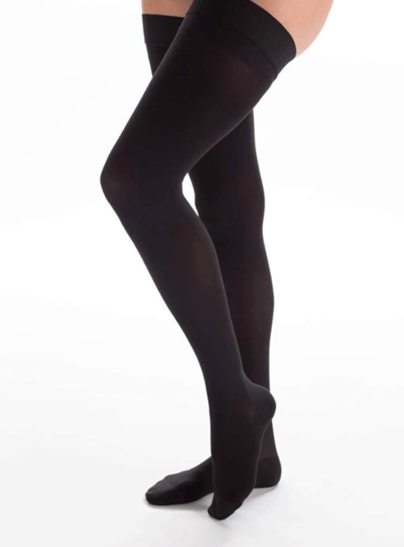 Thigh High Compression Stockings - Black