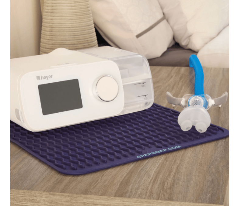 CPAP Soap Mat-mat in use