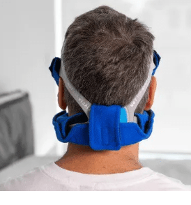 CPAP Neck Pad + Strap Cover Set-in use