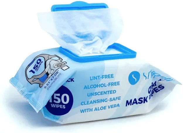 150 Count Unscented Jumbo Pack CPAP Mask Wipes-Side View