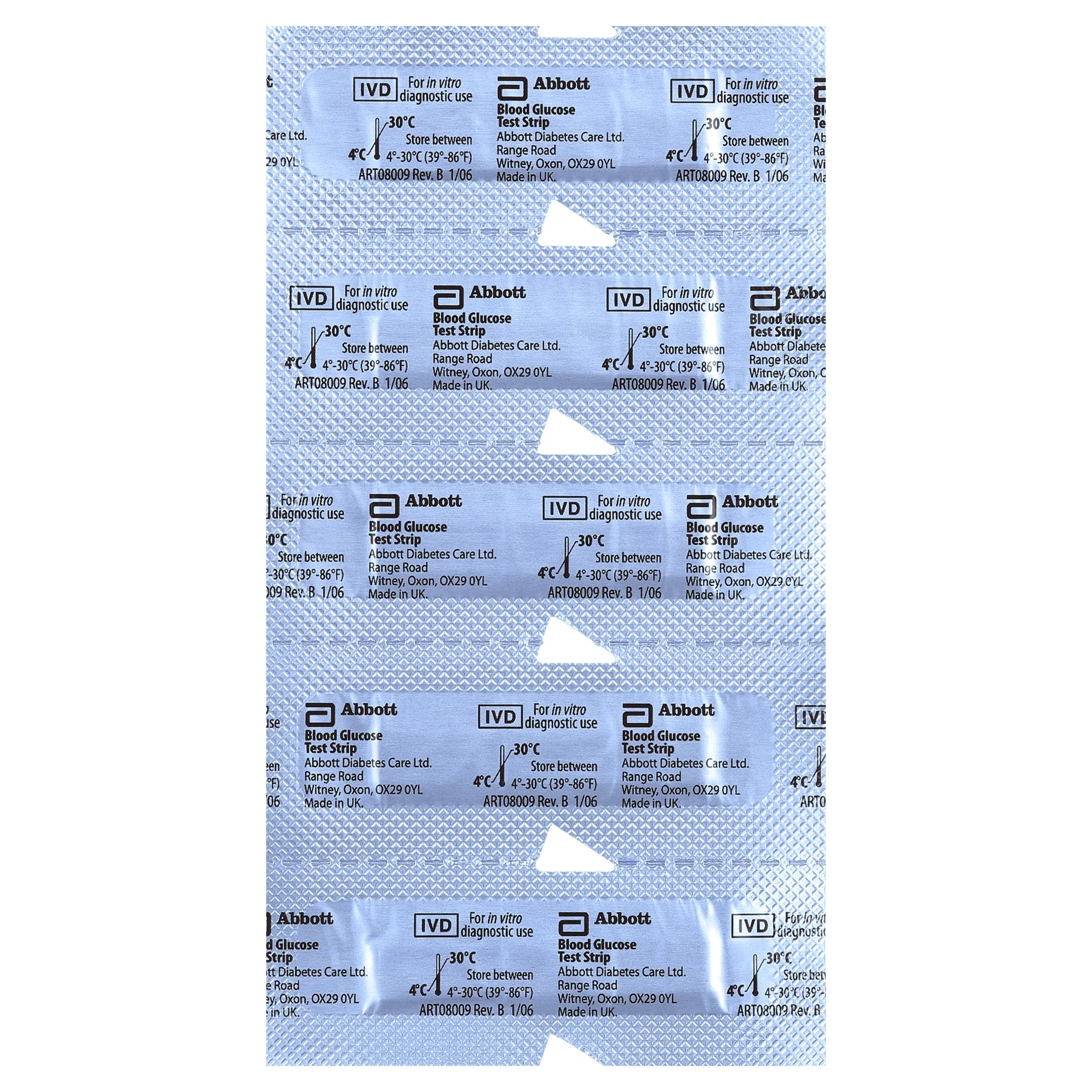 Precision Neo Blood Glucose Test Strips-Top View of Strips