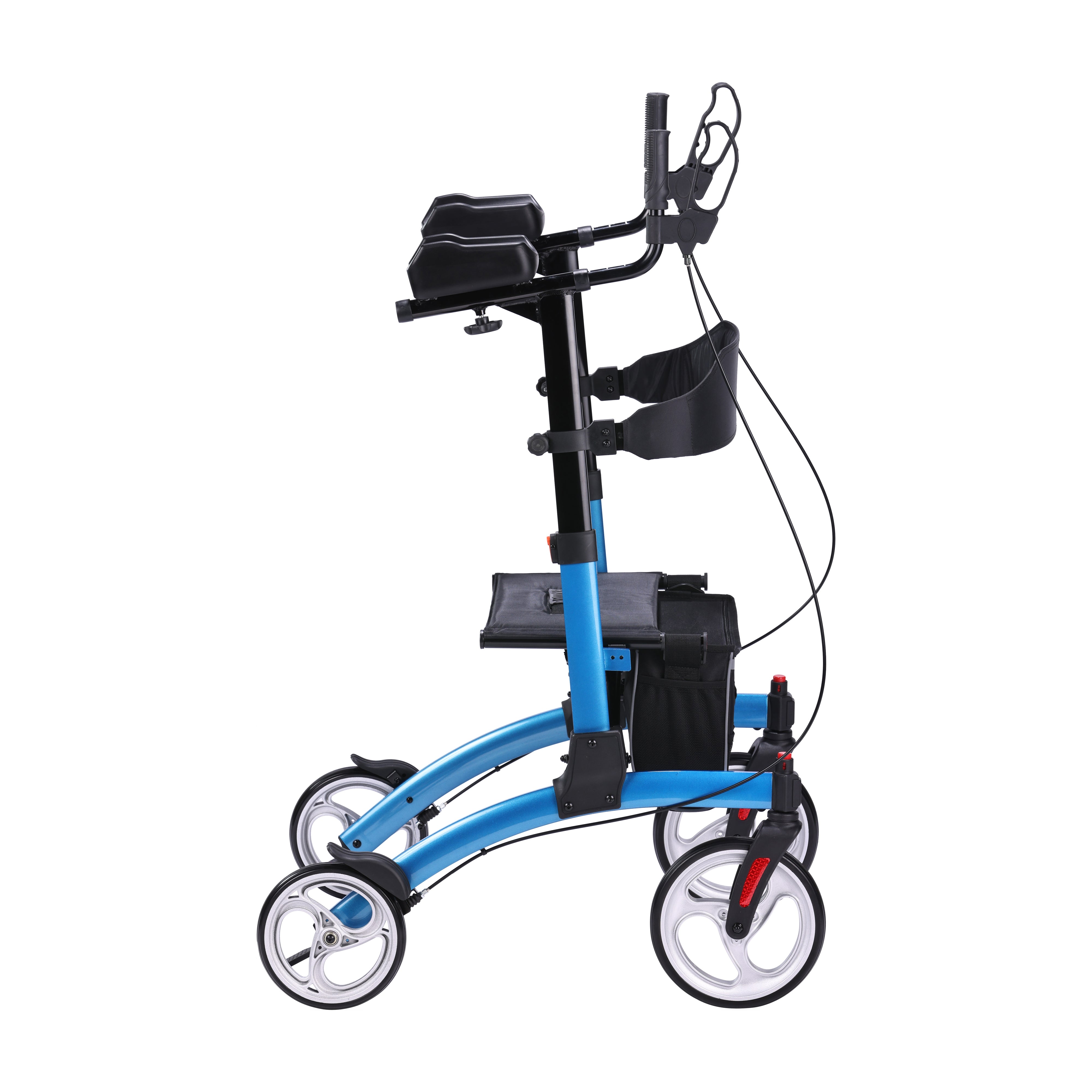Elevate Upright Walker-Side View Blue