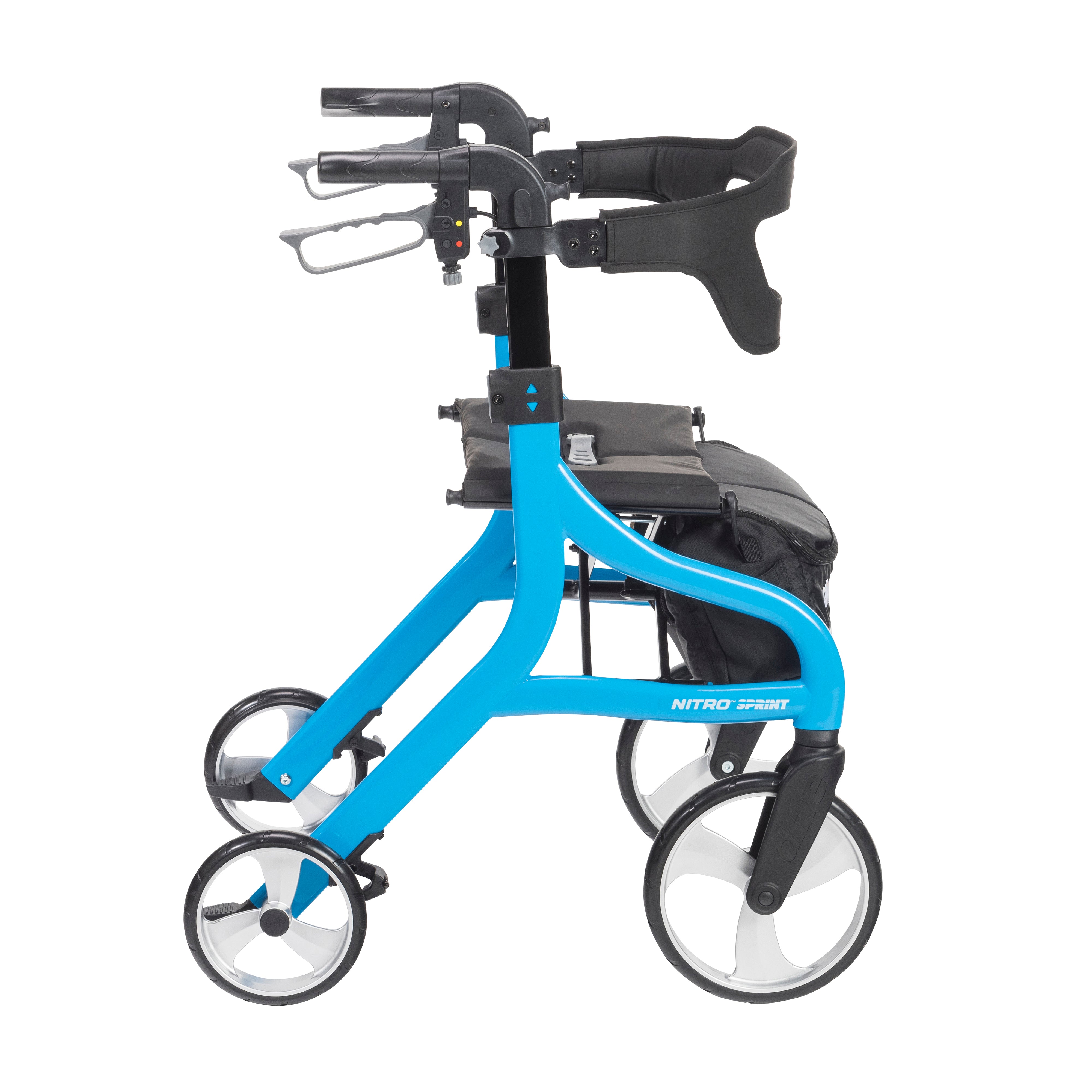 Nitro Sprint Rollator Rolling Walker-Side View Blue