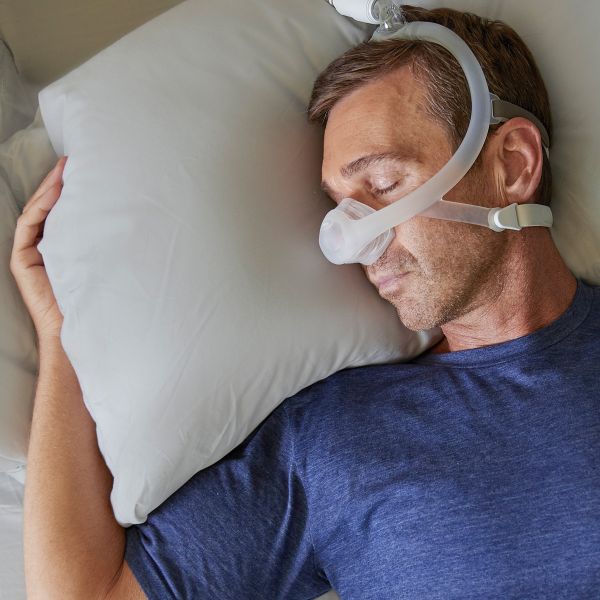 Philips Respironics DreamWisp Nasal CPAP Mask with Headgear - In Use