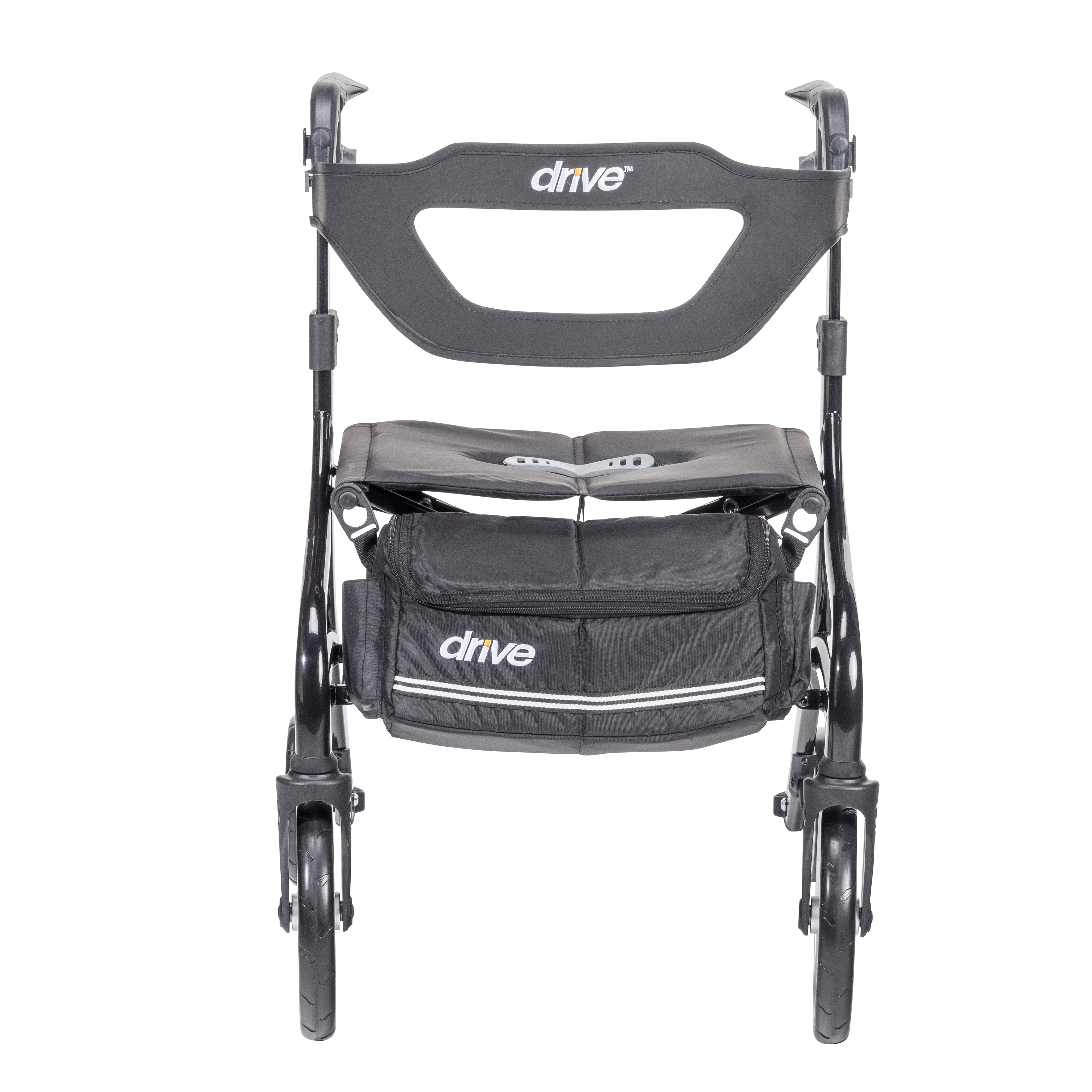 Nitro Sprint Rollator Rolling Walker-Front View Black