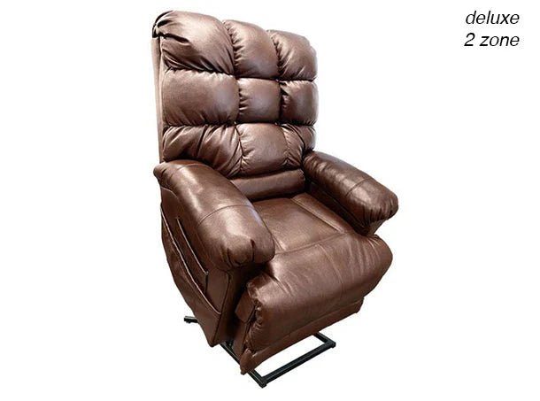 2 Zone Sleeping Chair-Genuine Leather Chestnut