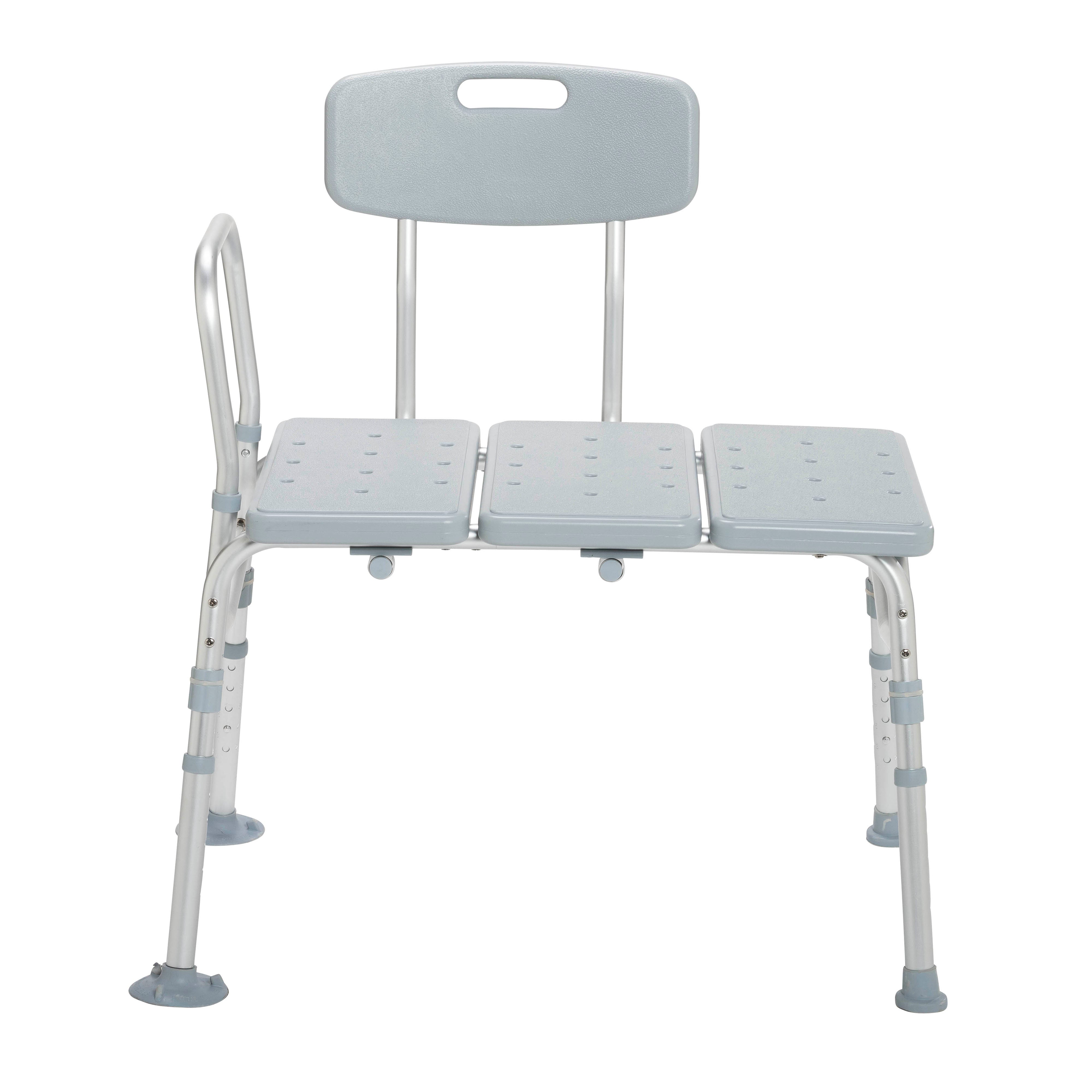 Transfer Bench with Adjustable Backrest Right Handed Handle-Front View