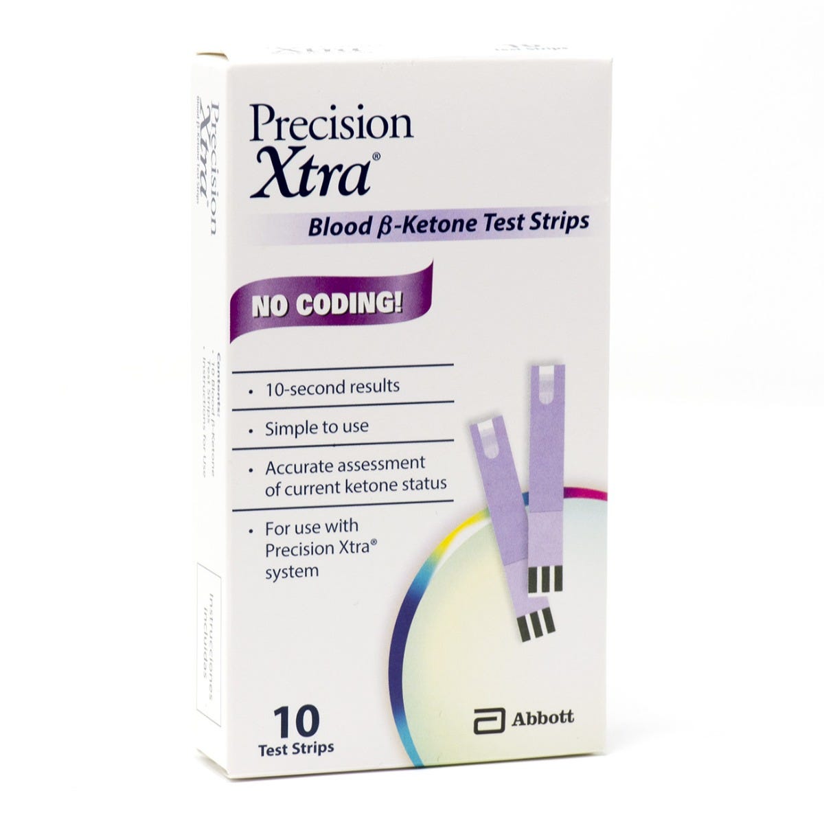 Precision Xtra Ketone Test Strips-Side View