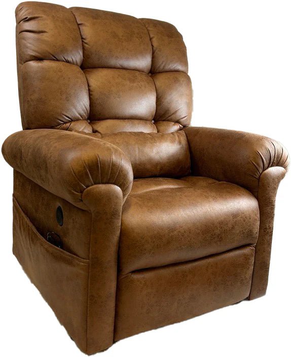 2 Zone Sleeping Chair-Side View Duralux Tan
