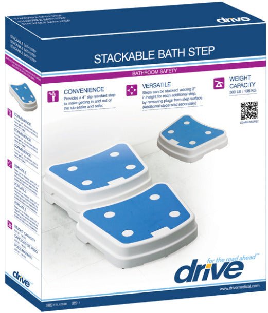 Drive Medical Bath Step Portable-Side view of packaging