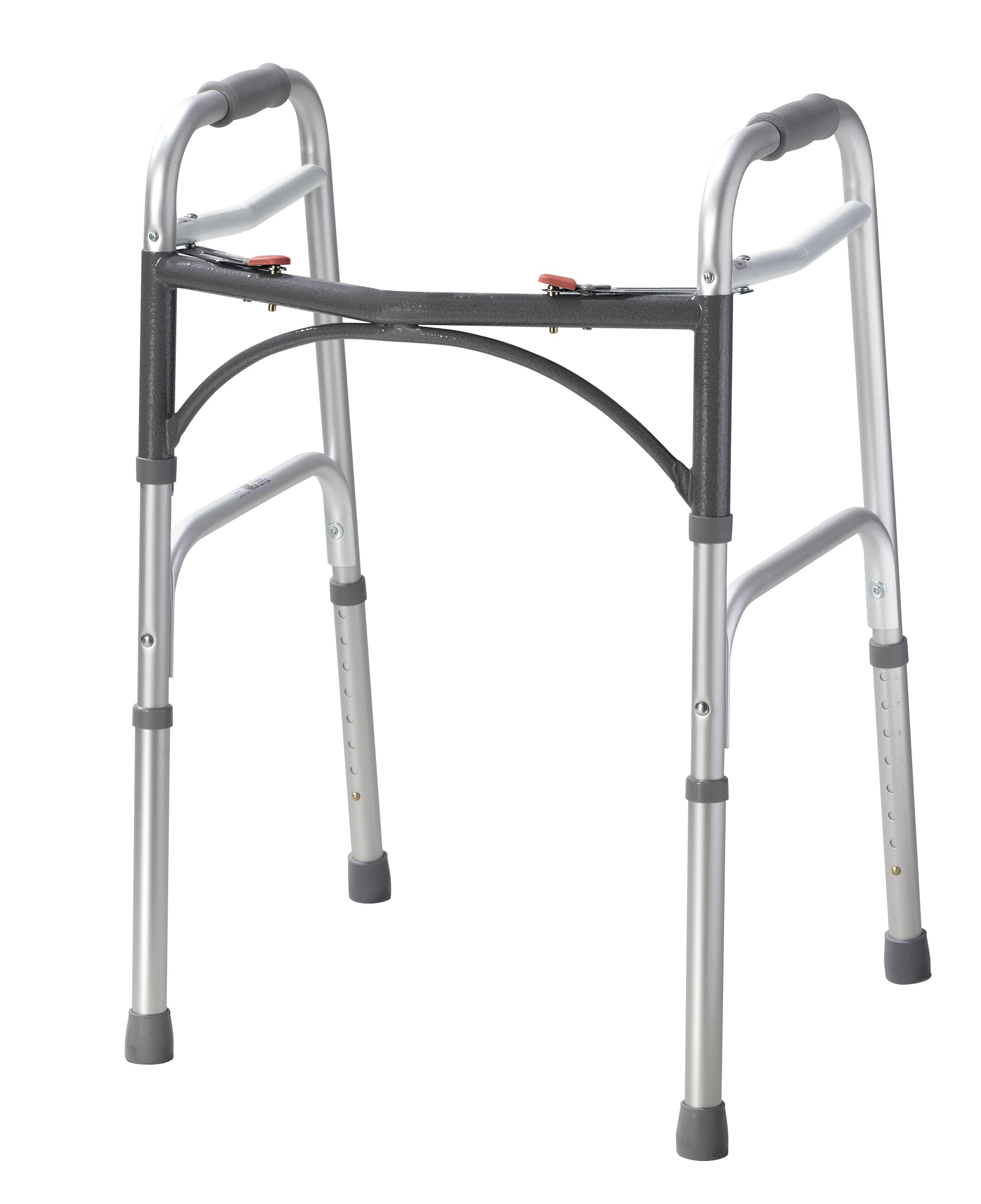 Deluxe Two Button Folding Walker -Front View