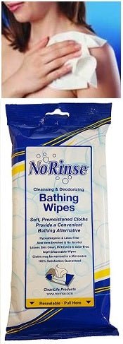 NO RINSE Bathing Wipes 8ct