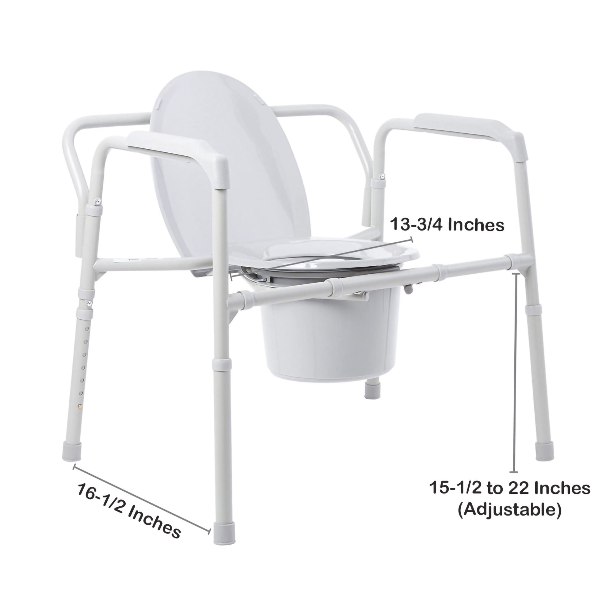 McKesson Fixed Arm Steel Folding Mobility Aid, Adjustable Height