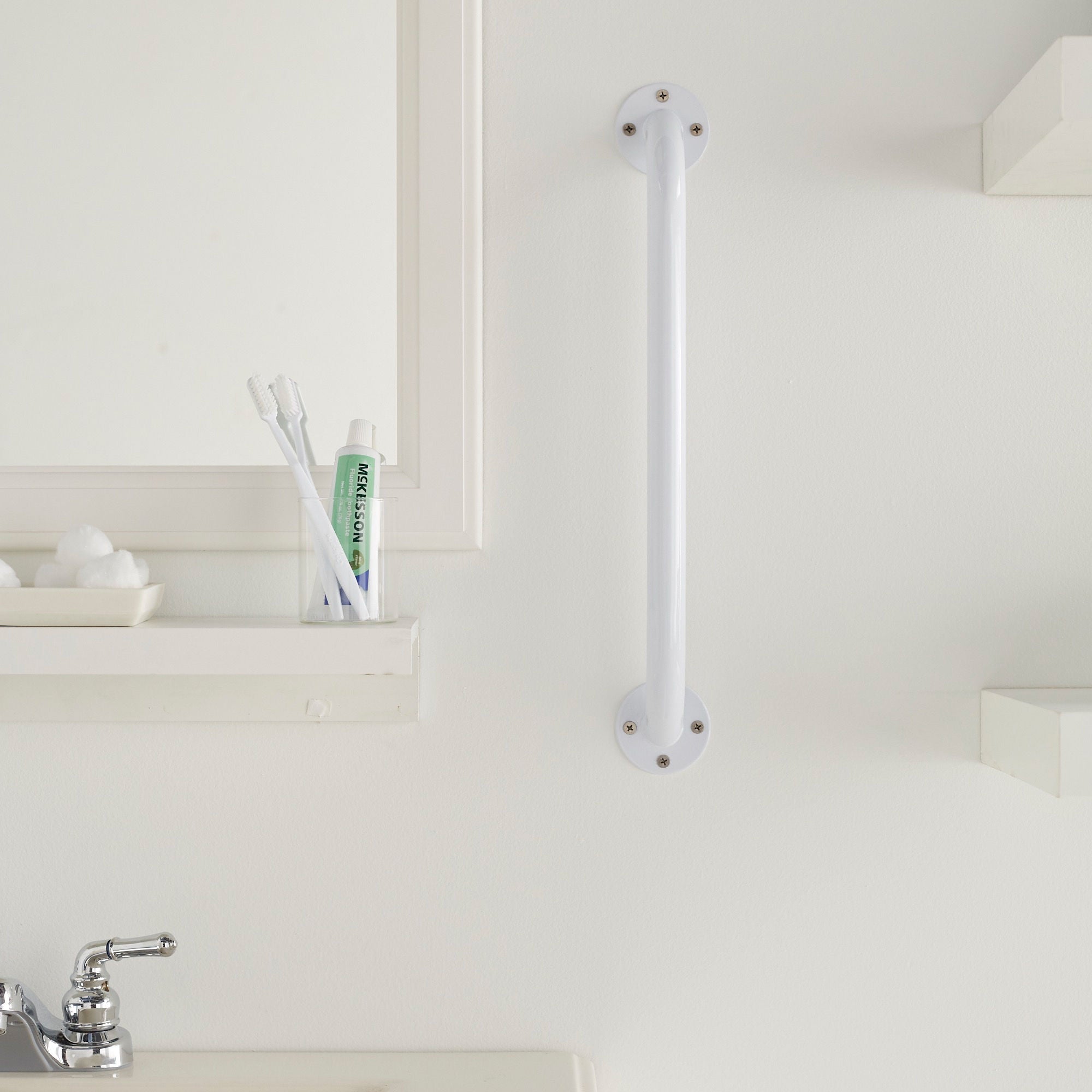White Steel Wall Support Bar