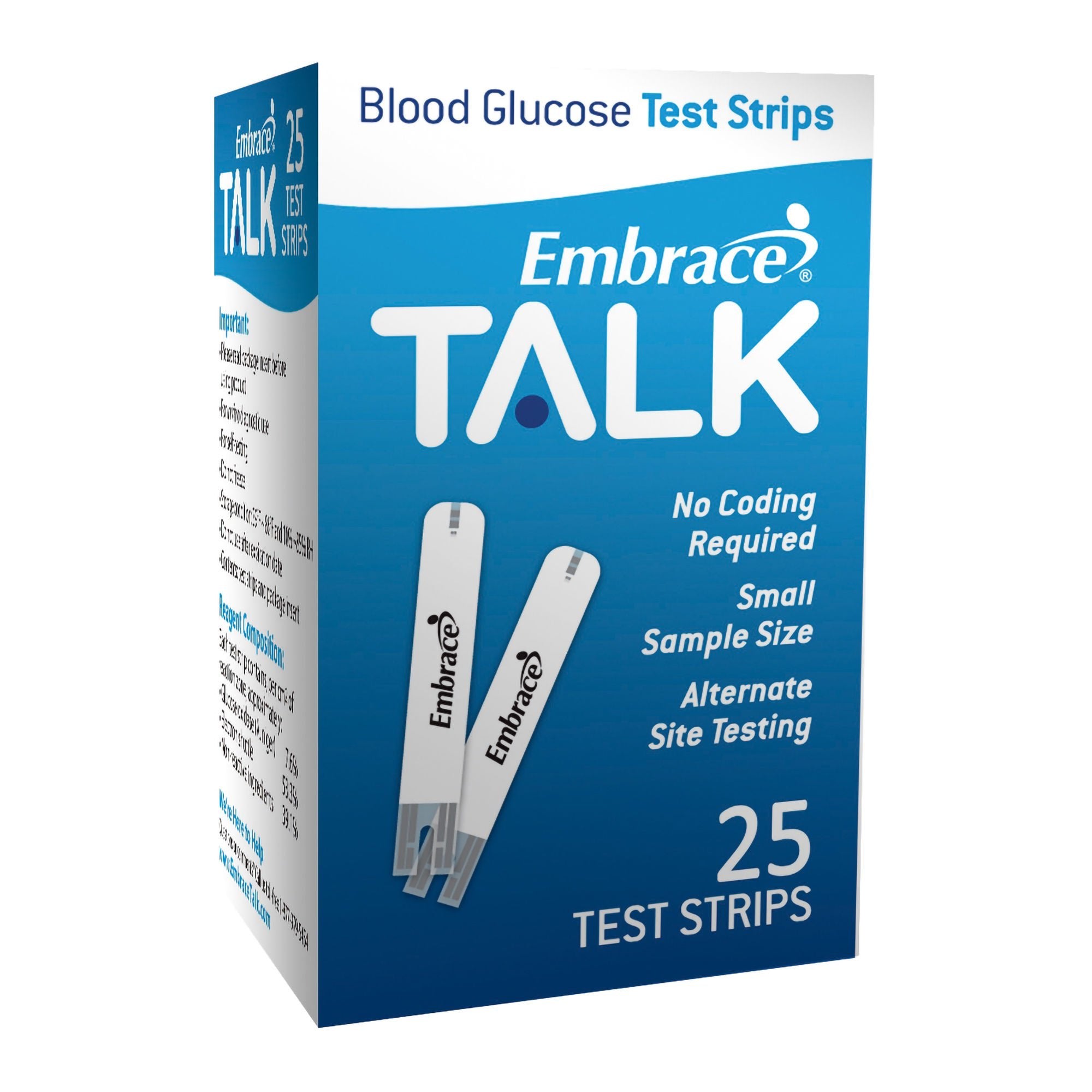 Brand Health Embrace® Talk Blood Sugar Monitoring Strips