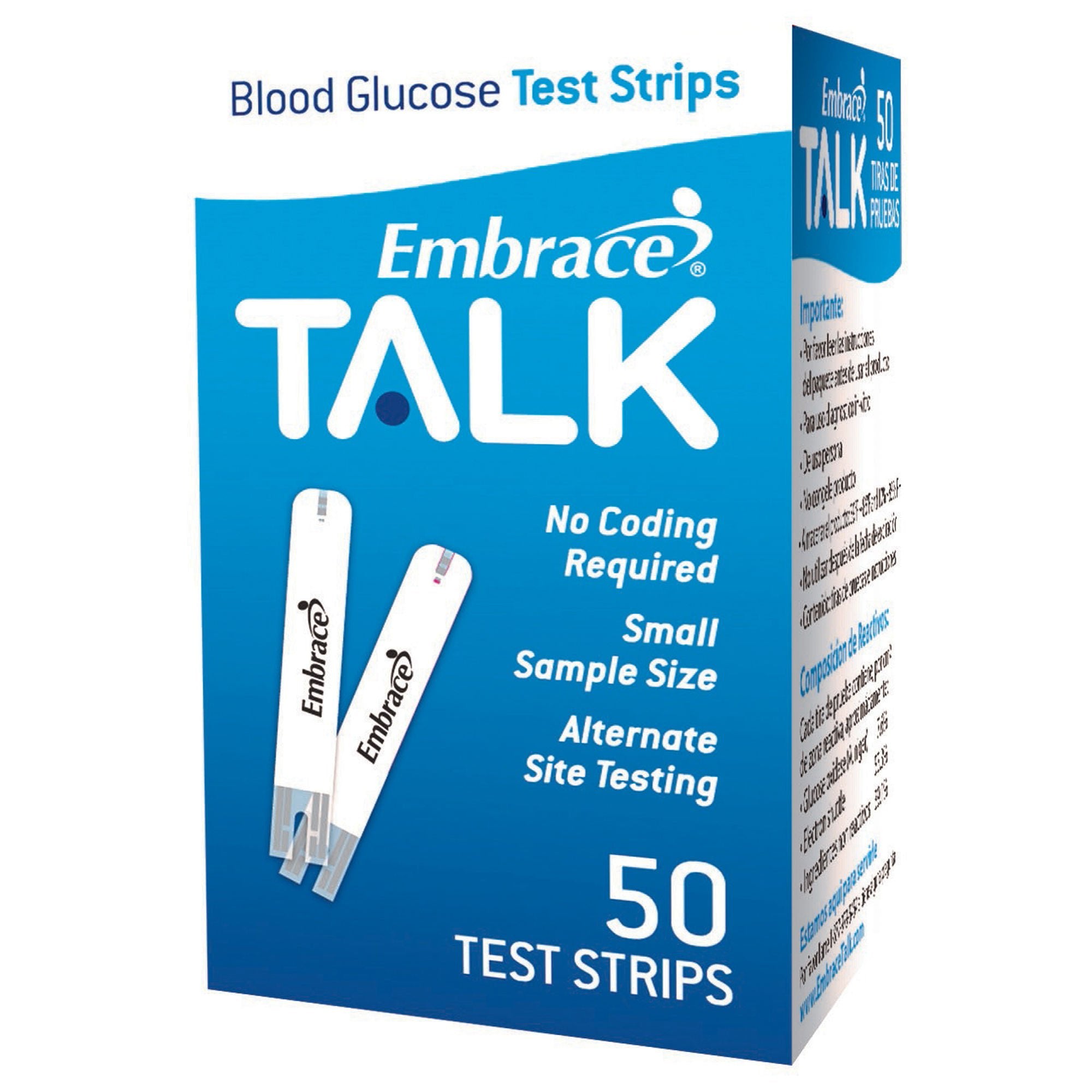 Brand Health Embrace® Talk Blood Sugar Monitoring Strips