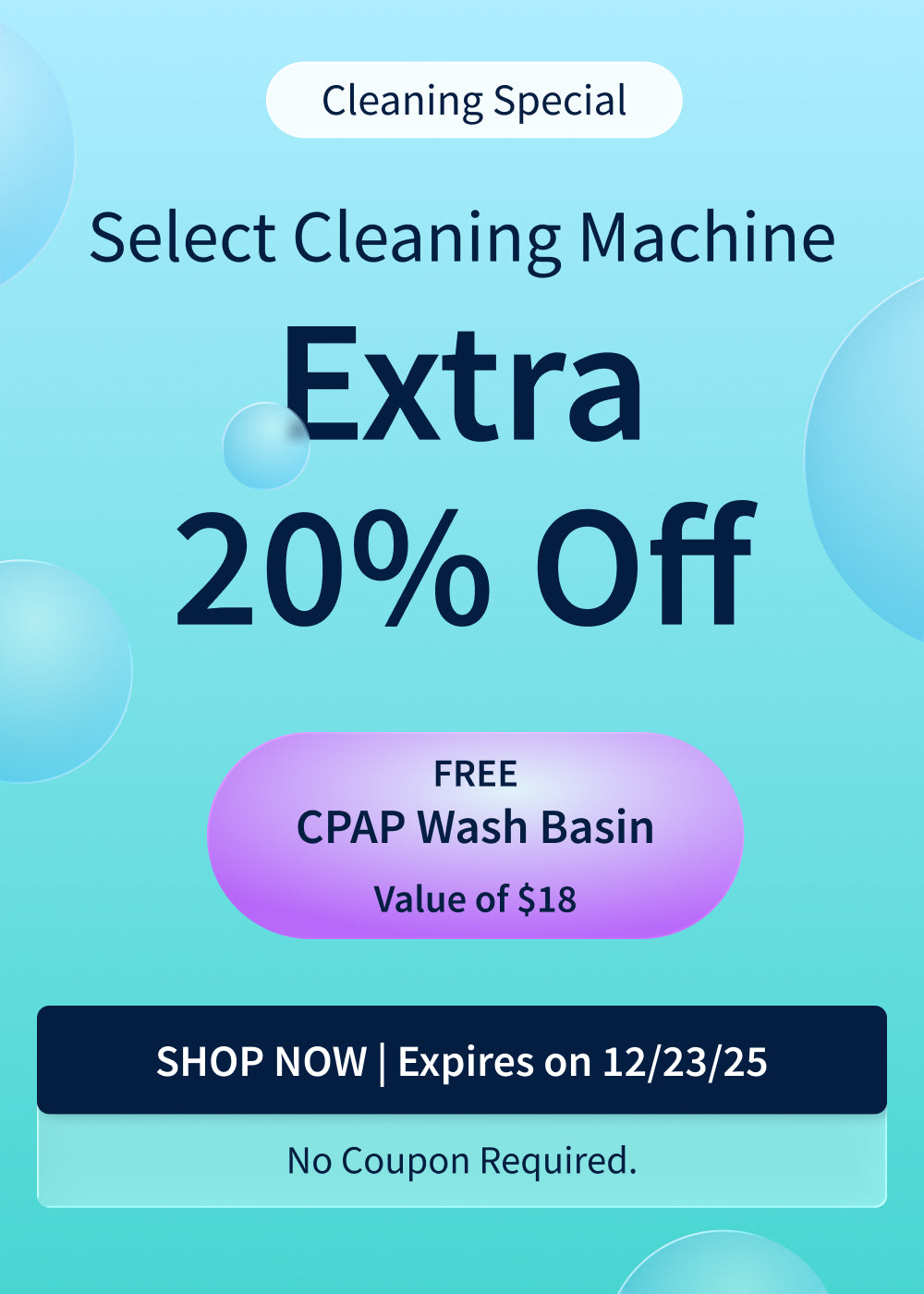 Save 20% on the tLiviliti Paptizer™ UV Sanitizer - Ozone Free CPAP Cleaner. Includes a Free Wash Basin ($18 value) with purchase. Offer valid 12/18/25 - 12/23/25 only.