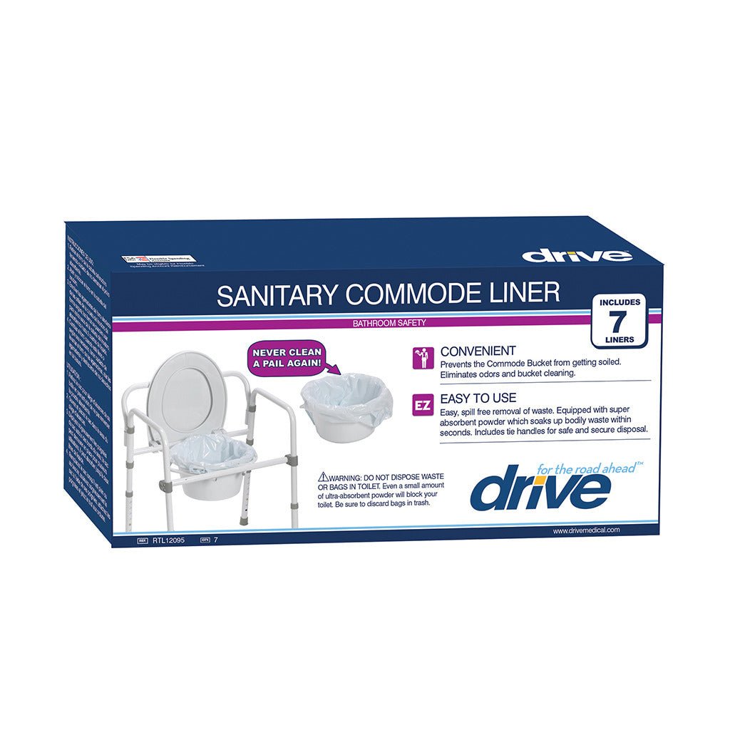 Drive Medical Commode Pail Liners, Pack of 42