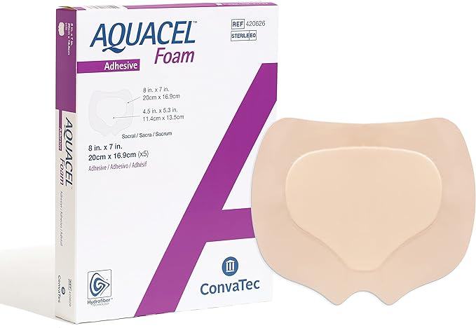 Aquacel Foam Dressing next to box