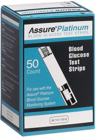 Assure Platinum Blood Glucose Test 50 Count Box