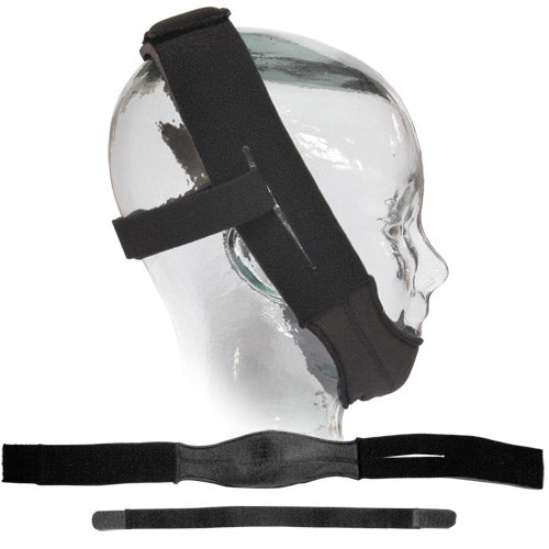 Sunset Premium Chin Strap Black - Side and Front View