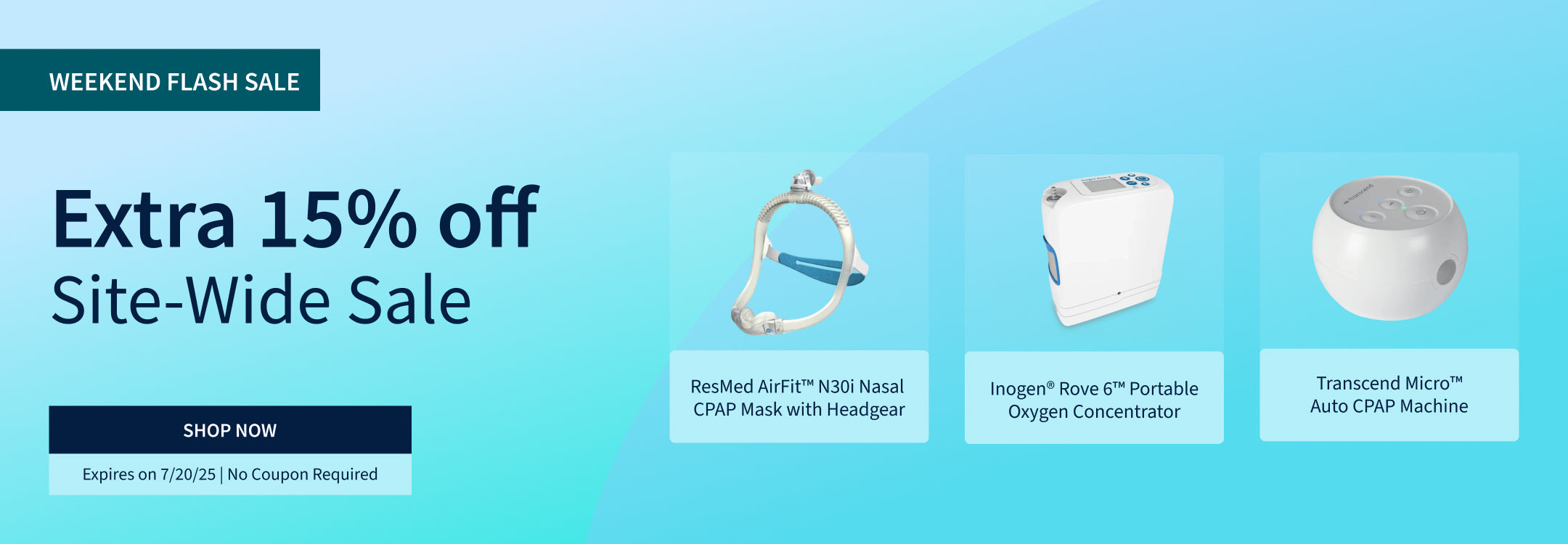 Extra 15% off Site-Wide Sale. Expires 7/20/25.