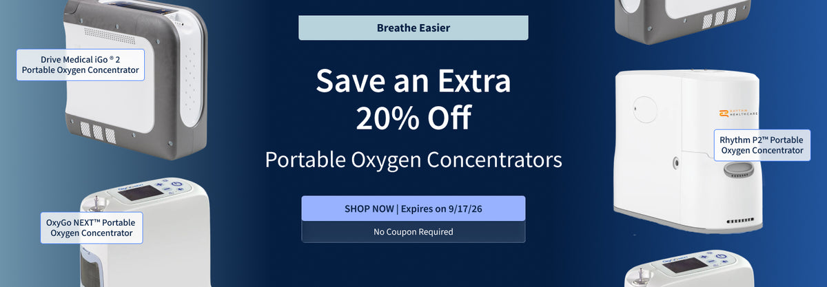 Extra 20% off on Portable Oxygen Concentrators. Offer ends 9/17/26.