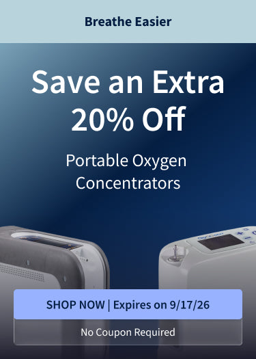 Extra 20% off on Portable Oxygen Concentrators. Offer ends 9/17/26.