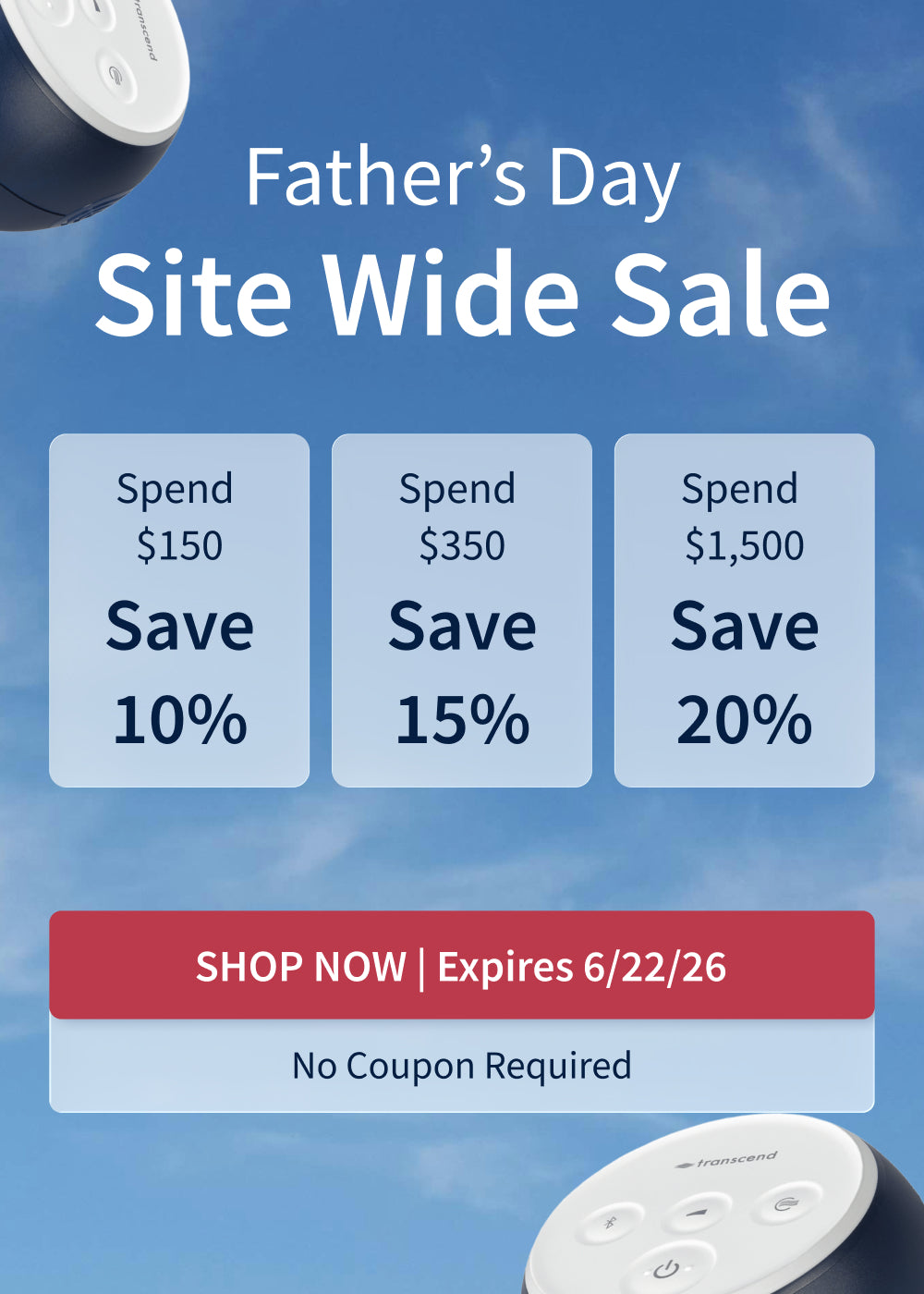 Spend $150, Get an Extra 10% Off. Spend $350, Get an Extra 15% Off. Spend $1,500, Get an Extra 20% Off. Offer ends 6/22/26!