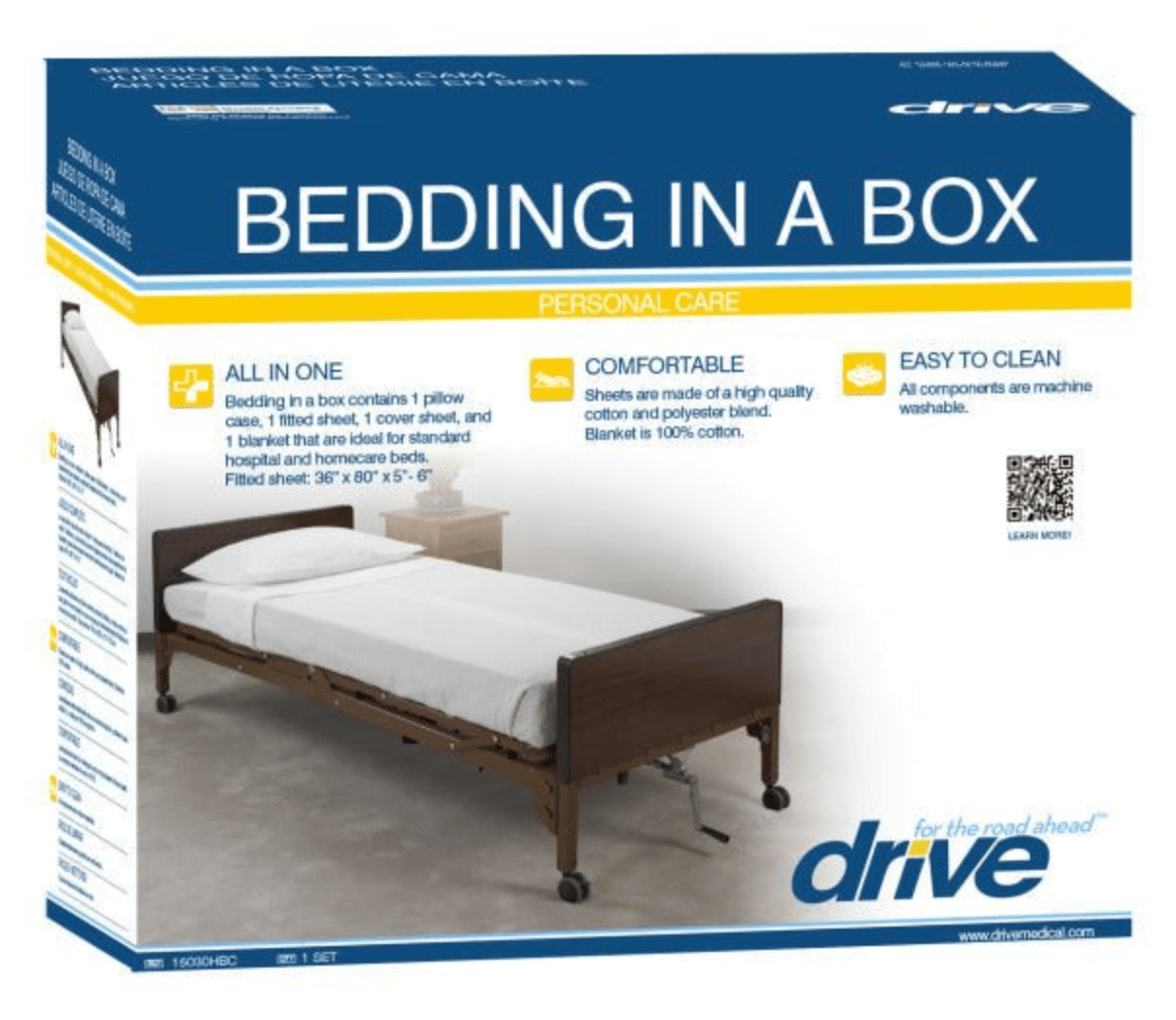 Drive Medical Hospital Bed Bedding in a Box - Sheets in a Box