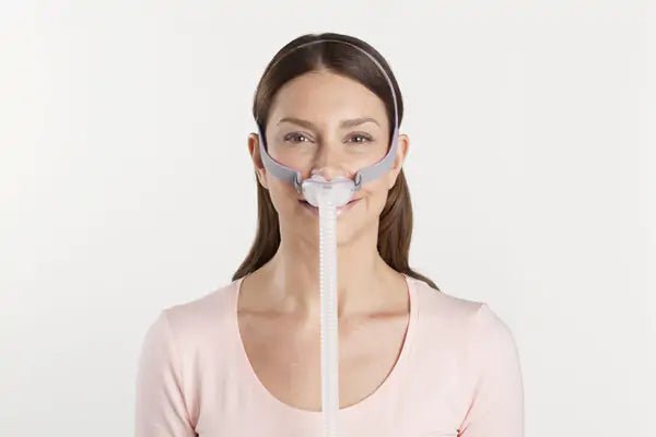 ResMed AirFit™ P10 For Her Nasal Pillow Mask with Headgear - Front View