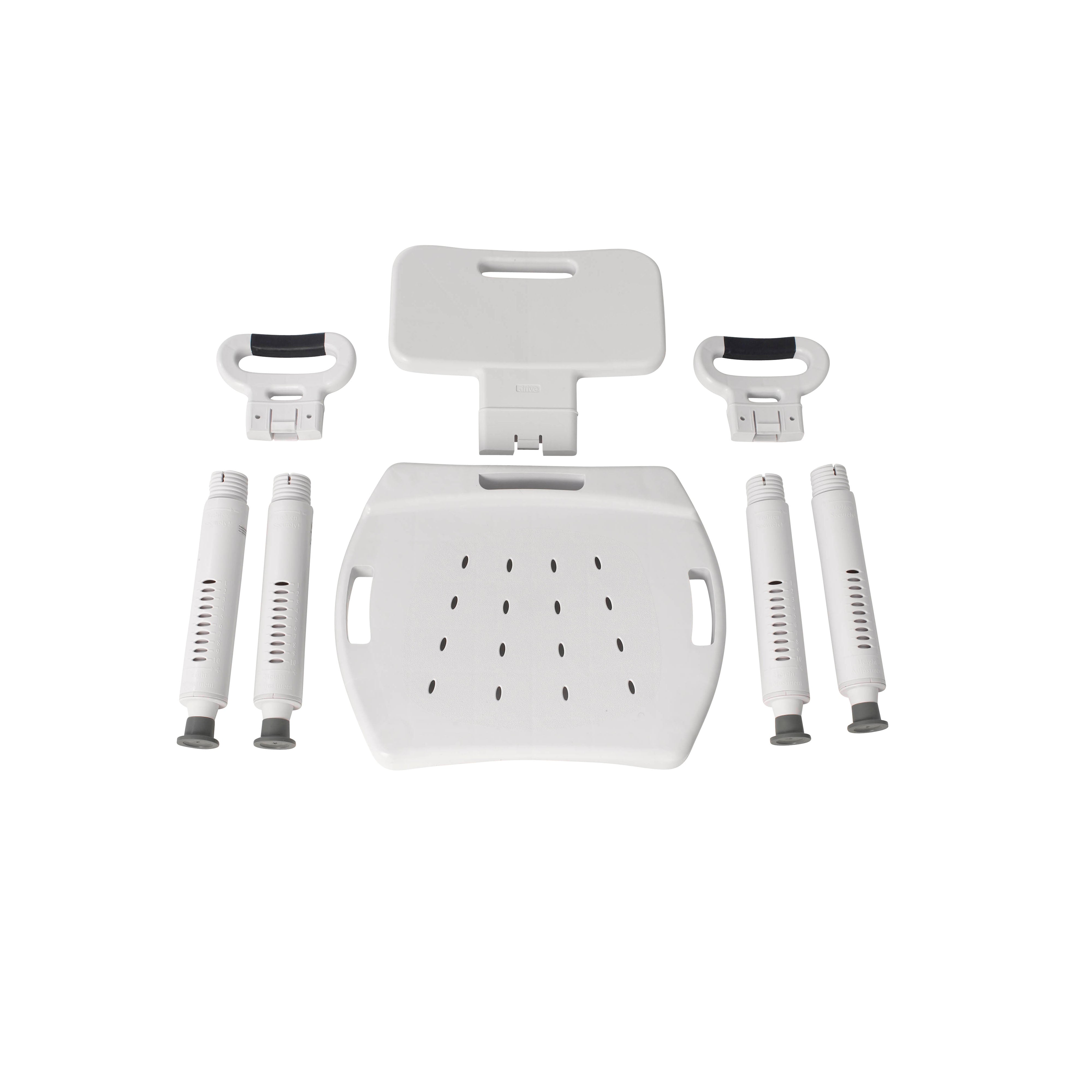 Drive Medical Premium Series Shower Chair with Back and Arms-Chair in Pieces