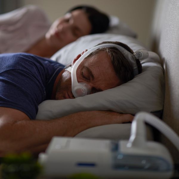 Philips Respironics DreamWisp Nasal CPAP Mask with Headgear - In Use