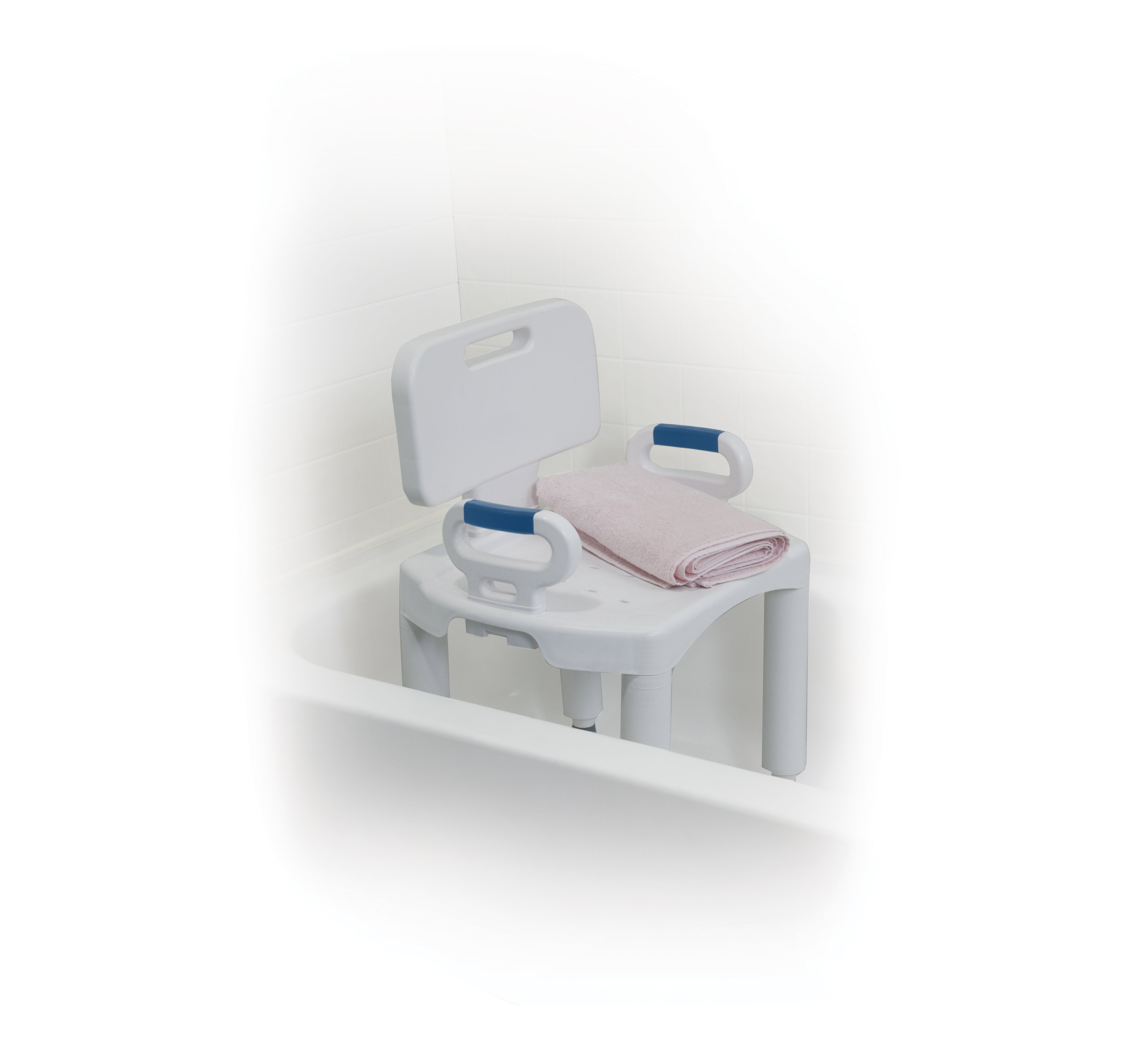 Drive Medical Premium Series Shower Chair with Back and Arms-Chair in Shower