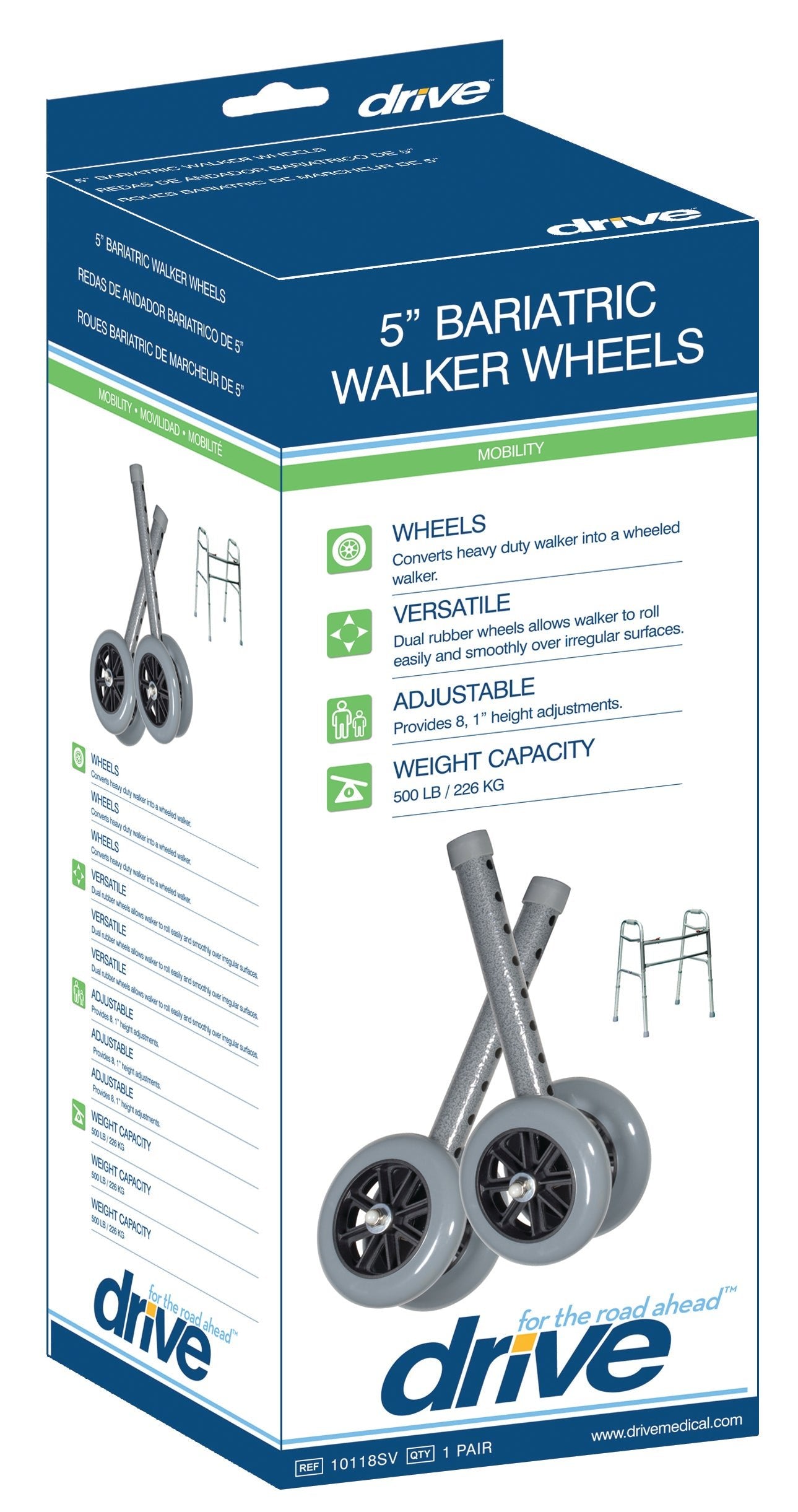 Bariatric Walker Wheels-In Box
